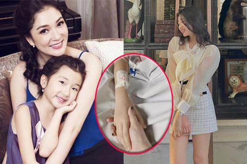Hoa hậu Nguyễn Thị Huyền xót xa khi con gái nhập viện mổ khối u, hé lộ quá trình sinh con vất vả