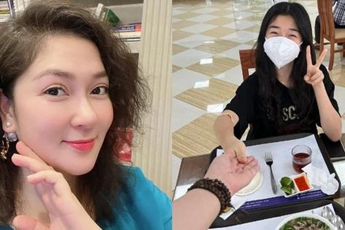 Con gái nhập viện mổ u, Hoa hậu Nguyễn Thị Huyền xót xa và lần đầu tiết lộ chuyện sinh nở vất vả
