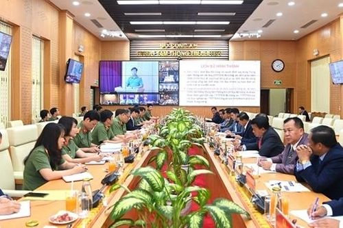 Đoàn đại biểu Bộ Công an Lào thăm, làm việc với Trung tâm thông tin chỉ huy Bộ Công an
