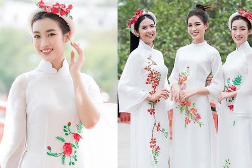 Đỗ Mỹ Linh đẹp thướt tha bên Ngọc Hân, Đỗ Hà