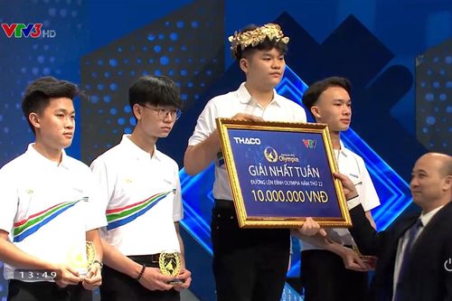 Nam sinh trường Ams thắng thuyết phục tại cuộc thi tuần Olympia