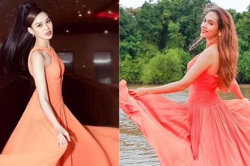Mặc lại váy xẻ chân ngực của Đỗ Thị Hà, Á hậu Hoàng My đẹp như 'tiên nữ' giữa cảnh sông nước