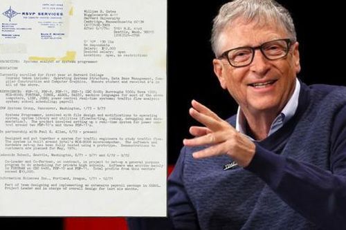 Bill Gates công khai CV năm 18 tuổi: Mới vào đại học đã kiếm được tiền tỷ, hồ sơ đẹp mỹ mãn chỉ trừ một điều này