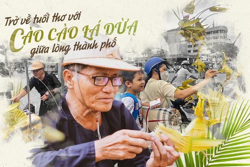 Trở về tuổi thơ với cào cào lá dừa giữa lòng thành phố