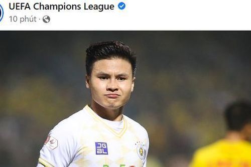 Trang chủ Champions League bất ngờ đăng hình ảnh Quang Hải