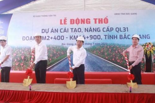 Khởi công dự án cải tạo, nâng cấp QL31 tại Bắc Giang