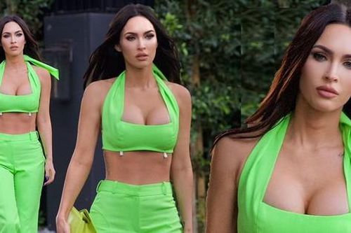 Megan Fox mặc 'o ép' vòng một sexy, vòng eo phẳng lì lộ rõ cơ bụng đáng ghen tỵ