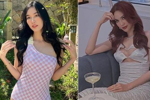 Á hậu Phương Anh khoe dáng quyến rũ với áo tắm, Hoa khôi Lan Khuê mặc váy xẻ chân ngực nóng bỏng
