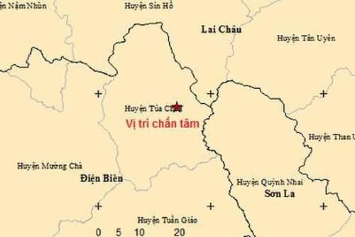 Động đất gây rung lắc ở Điện Biên