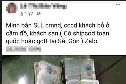 Căn cước công dân của chính mình được rao bán công khai trên mạng