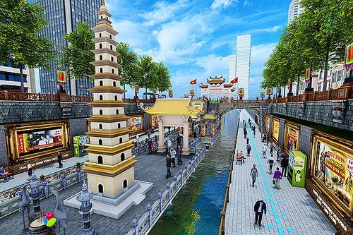 Phối cảnh 3D mới nhất về thiết kế Công viên lịch sử - văn hóa - tâm linh sông Tô Lịch