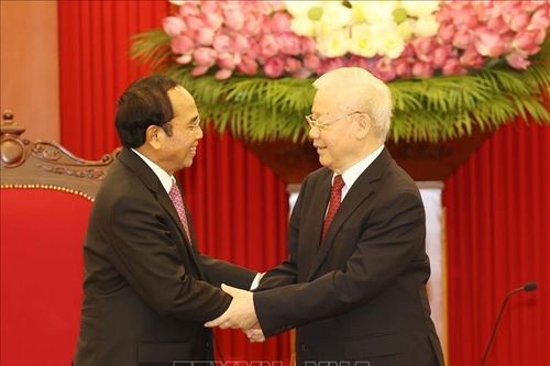 Tổng Bí thư Nguyễn Phú Trọng tiếp Phó Chủ tịch nước Lào Bounthong Chitmany
