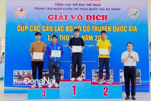Đồng Nai giành 2 HCV tại Giải vô địch Cúp các câu lạc bộ Võ cổ truyền Quốc gia 2022