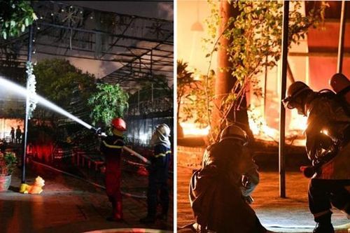 Hà Nội: Cháy nhà hàng bò tơ Tây Ninh trên đường Lê Đức Thọ