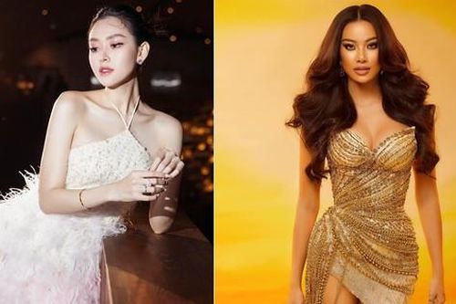 Á hậu Tường San yêu kiều tựa 'thiên nga trắng' với váy lông vũ, Kim Duyên mặc váy cúp ngực nóng bỏng