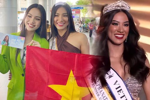 Á hậu quốc tế Kim Duyên chính thức có mặt tại Việt Nam, 'tay bắt mặt mừng' với Ngọc Châu và Thủy Tiên