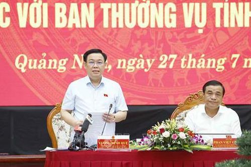 Chủ tịch Quốc hội làm việc với Ban Thường vụ Tỉnh ủy Quảng Nam