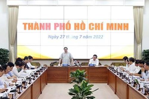 Thủ tướng Chính phủ Phạm Minh Chính làm việc với lãnh đạo TP Hồ Chí Minh
