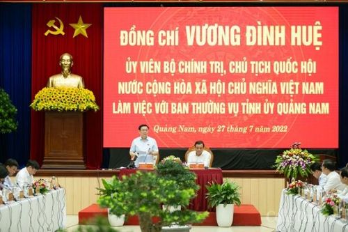 Chủ tịch Quốc hội làm việc với Ban Thường vụ Tỉnh ủy Quảng Nam: Gợi mở những giải pháp phát triển cho địa phương
