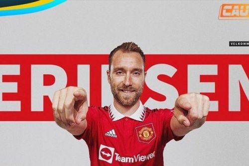 Erisken ghi bàn đầu tiên ở trận ra mắt Man United