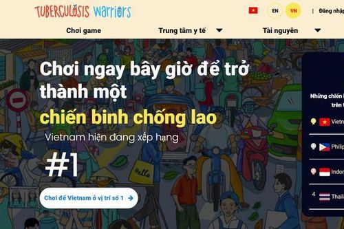 Ứng dụng trò chơi tương tác để phòng chống lao dành riêng cho thế hệ trẻ