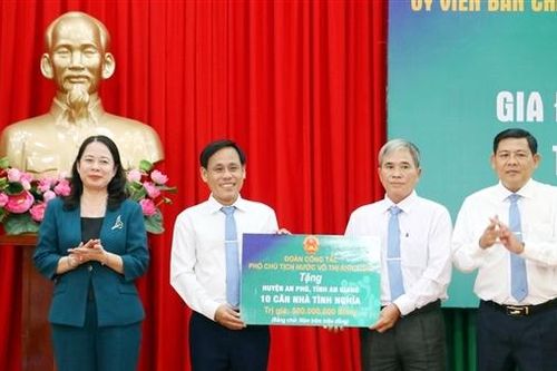 Phó Chủ tịch nước tặng quà gia đình có công với cách mạng tại An Giang