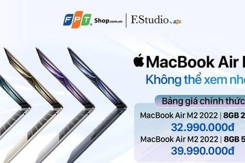 MacBook Air M2 tại FPT Shop có giá 32.990.000 đồng