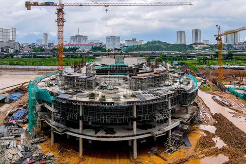 Cung thiếu nhi Hà Nội hơn 1.300 tỷ đồng dần lộ diện sau 9 tháng thi công