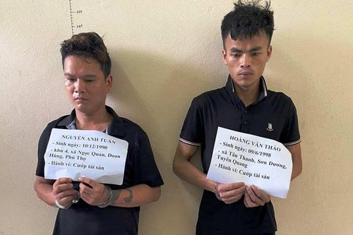 Phú Thọ: Bắt 2 đối tượng dùng gạch để chặn, cướp tài sản người đi đường