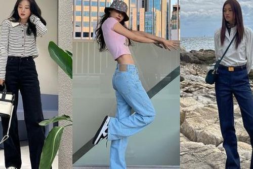 Áp dụng công thức diện quần jeans ống rộng của sao Hàn, bạn chắc chắn mặc đẹp mọi lúc mọi nơi