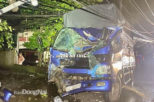 Xe tải tông gãy cột điện gây mất điện diện rộng tại huyện Tân Phú