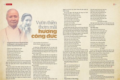 Vườn thiền thơm mãi hương công đức