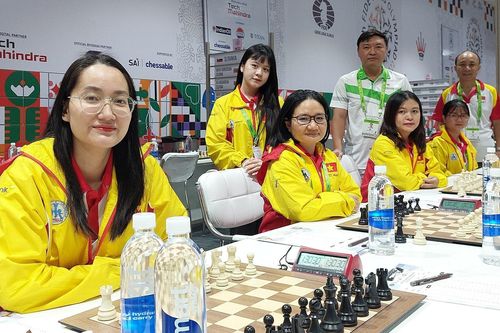 Tuyển cờ vua nữ Việt Nam thắng trận thứ tư tại Olympiad 2022