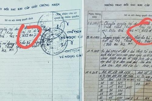 Sổ đỏ bị tẩy xóa, đất ao biến thành đất ở, chính quyền nói không vi phạm