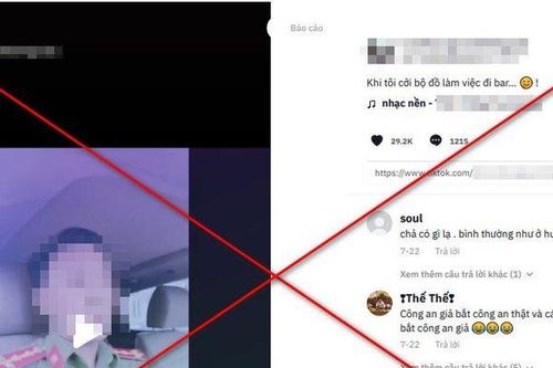 Xử phạt nam thanh niên sử dụng quân phục công an đăng lên Tiktok