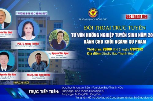20h00 ngày 4-8: Tư vấn hướng nghiệp - tuyển sinh năm 2022 - Dành cho khối ngành sư phạm