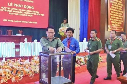 Công an tỉnh Đắk Nông phát động học tập gương dũng cảm của 3 liệt sĩ