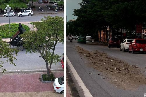 TP.Vinh: Xử phạt tài xế làm đổ vật liệu xây dựng dưới lòng đường