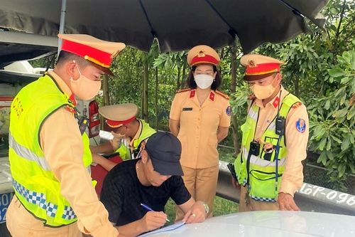 Xử phạt 1 lái xe dương tính ma túy trên cao tốc Hà Nội – Thái Nguyên