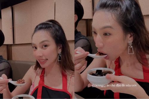 Thùy Tiên hào hứng ăn chè đậu đỏ vào Thất Tịch, hóa ra hoa hậu cũng biết 'sợ ế'