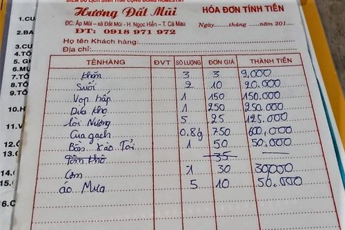 Tố nhà hàng ở Đất Mũi 'chặt chém': Du khách nhận sai, cam kết không tái phạm
