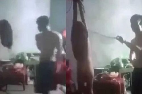 Vụ cởi áo, cột tay con gái ruột treo trên trần nhà đánh đập tàn nhẫn: Bố bắt con trai quay lại video việc mình đánh con gái?