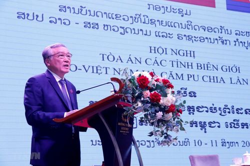 Khai mạc Hội nghị Tòa án các tỉnh biên giới Lào-Việt Nam-Campuchia
