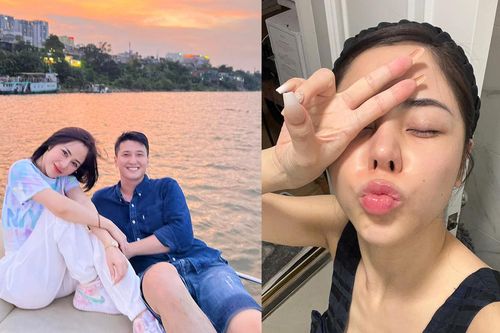 Bạn gái Huỳnh Anh tự tin khoe mặt mộc, bất chấp nếp nhăn, tàn nhang, da lão hóa tuổi U40
