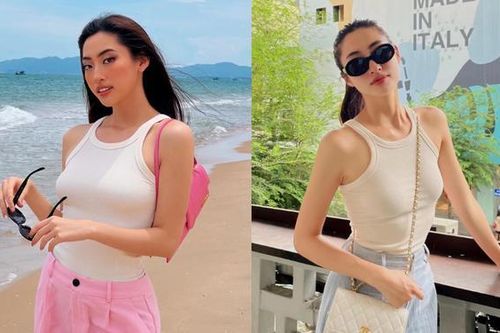 Nàng hậu tiết kiệm nhất Vbiz hẳn là Lương Thùy Linh khi rất chăm diện lại đồ cũ
