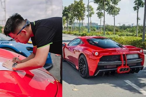 Tống Đống Khuê trổ tài drift trên siêu xe Ferrari 458 Italia