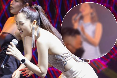 Bảo Anh say sưa hát nhạc buồn trên sân khấu nhưng anh bảo vệ lại giật hết spotlight