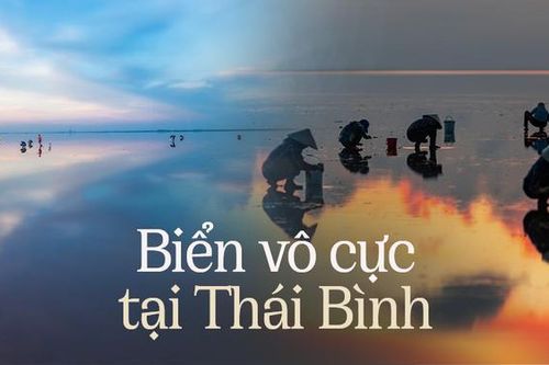 Bất ngờ với bãi biển vô cực 'tuyệt tác của thiên nhiên' ở Thái Bình