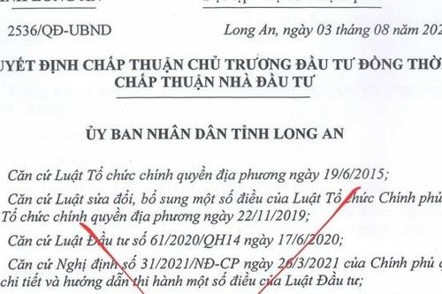 Điều tra vụ giả mạo văn bản UBND tỉnh Long An 'chấp thuận chủ trương đầu tư'