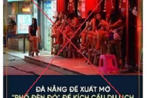 Phạt người đăng tải bài viết Đà Nẵng đề xuất mở phố đèn đỏ
